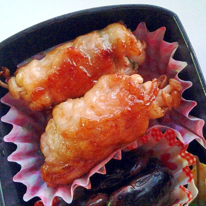お弁当に♪超簡単美味しい!えのきの豚巻き